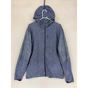 Lululemon Mens XXL Full Zip Hooded Jacket Heathered Grey Athletic Performance
